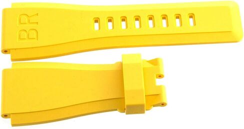 Bell & Ross Original 24mm x 24mm Yellow Rubber Replacement Strap in Saudi Arabia