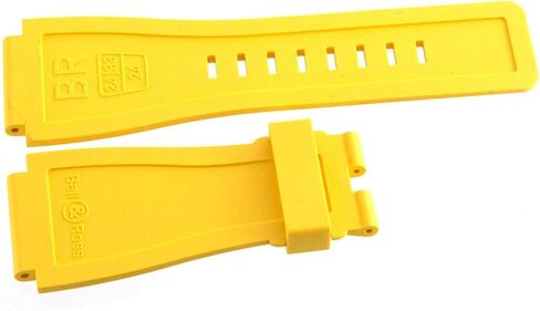 Bell & Ross Original 24mm x 24mm Yellow Rubber Replacement Strap in Saudi Arabia