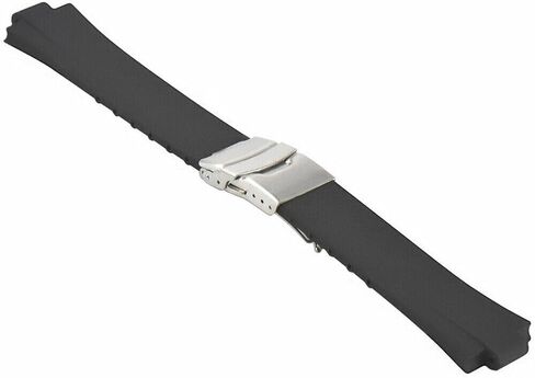 Ewatchparts 24mm 11mm Rubber Watch Diver Band Strap Compatible With Oris Aquis TT2 F1 40.5mm Black in Saudi Arabia