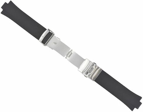 Ewatchparts 24mm 11mm Rubber Watch Diver Band Strap Compatible With Oris Aquis TT2 F1 40.5mm Black in Saudi Arabia