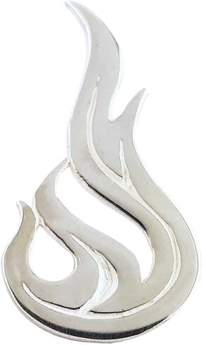 Woot & Hammy Fire Flame Pendant, 100% Sterling Silver, Handmade in Saudi Arabia