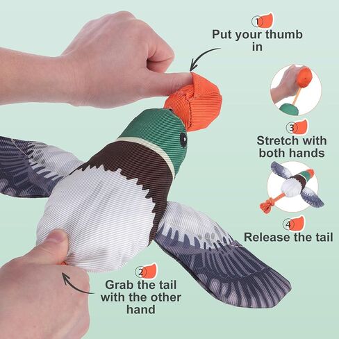 قاذفة لعبة Duck Duck Duck Duck - لعبة جلب عائمة للكلاب ، Throuctive Chew Toy Thow Tharrowh ، متعة في الهواء الطلق للسلالات الصغيرة المتوسطة الكبيرة وليس للحيوانات الأليفة العدوانية in Kuwait
