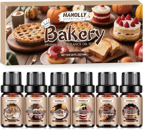Premium Essential Oil Set, Fragrance Oil for Candle & Soap Making, Essential Oils for Diffusers for Home, Diffuser Oil Scents, Aromatherapy Scented Oils (6X10ml) in Kuwait