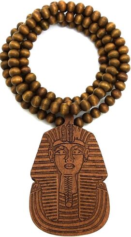 GWOOD Pharaoh Good Wood Light Brown Color Replica Pendant with 36 Inch Necklace in Saudi Arabia