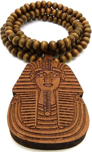 GWOOD Pharaoh Good Wood Light Brown Color Replica Pendant with 36 Inch Necklace in Saudi Arabia