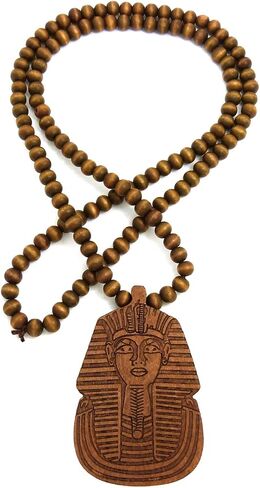 GWOOD Pharaoh Good Wood Light Brown Color Replica Pendant with 36 Inch Necklace in Saudi Arabia