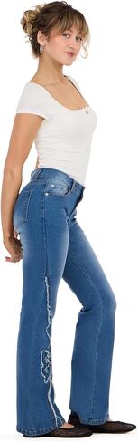 Forever 21 Women's Denim Pants with Rhinestones and Embroidered Back Pocket in Kuwait