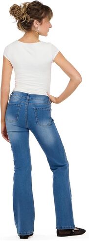 Forever 21 Women's Denim Pants with Rhinestones and Embroidered Back Pocket in Kuwait