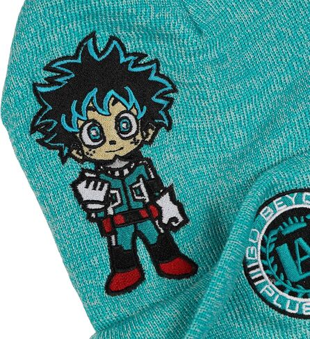 My Hero Academia Beanie Men's Go Beyond Plus Ultra Cuffed Knit Cap Hat OSFM Turquoise in Kuwait