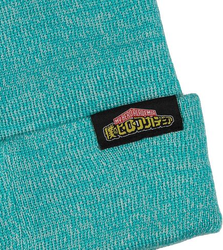 My Hero Academia Beanie Men's Go Beyond Plus Ultra Cuffed Knit Cap Hat OSFM Turquoise in Kuwait