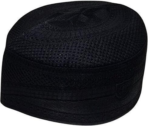 Al-Ameen Muslim Gift Muslim Kufi Hat for Men AMN-004 Islam Cap Unique Design Beanie Round Topi Headwear Ramadan Eid Gift in Kuwait