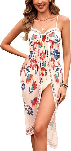HORISUN Women Semi-Sheer Mesh Woven Beach Sarong Long Bikini Wrap Pareo Casual Swimsuit Cover Up for Summer in Saudi Arabia