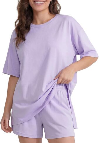 DAVID ARCHY Cooling Pajamas for Women Set Oversize Summer Sleepwear for Night Sweats Breathable Moisture Wicking Loungewear in Kuwait