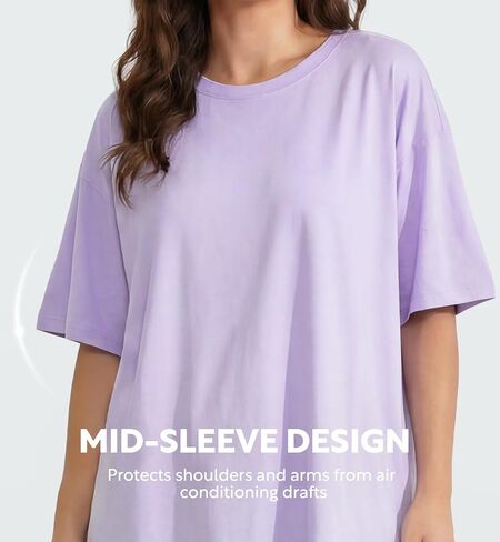 DAVID ARCHY Cooling Pajamas for Women Set Oversize Summer Sleepwear for Night Sweats Breathable Moisture Wicking Loungewear in Kuwait