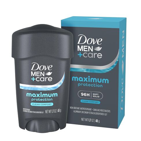 Dove Men+Care Clinical Protection Antiperspirant Clean Comfort Stick for Men 96-Hour Sweat and Odor Protection Clinical Strength Antiperspirant with 1/4 Moisturizing Cream 1.7 oz in Kuwait
