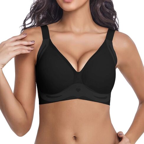 Wireless Jelly Bra for Women | No Underwire Bralette, Supportive Seamless, Push Up, Full Coverage, T-Shirt Everyday Bra in Saudi Arabia