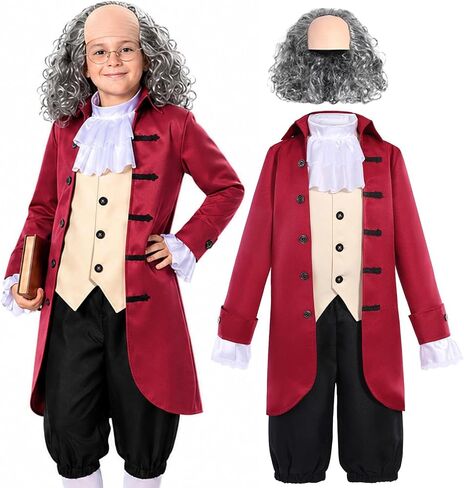 Benjamin Franklin Costume Kids Boys Colonial Founding Father Ben Franklin Costume Kids in Kuwait
