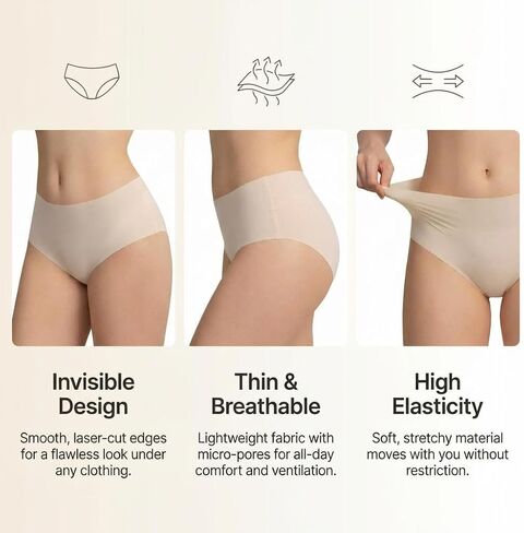 D.DUO Disposable Underwear for Women, Silky Seamless Invisible, Reusable Disposable Panties for Travel Hotal Stays(7PK) in Saudi Arabia