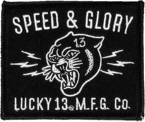 Lucky 13 Panther Head Embroidered Patch Black Black in Saudi Arabia