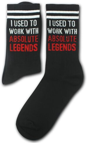 I Used to Work with Absolute Legends-Fun Novelty Socks for Ex-Coworkers, Gift for Retirement, Going Away, or Just for Fun.(226) in Saudi Arabia