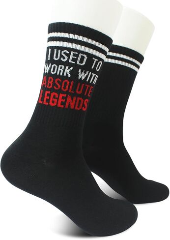 I Used to Work with Absolute Legends-Fun Novelty Socks for Ex-Coworkers, Gift for Retirement, Going Away, or Just for Fun.(226) in Saudi Arabia
