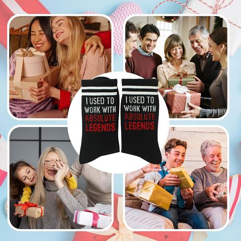 I Used to Work with Absolute Legends-Fun Novelty Socks for Ex-Coworkers, Gift for Retirement, Going Away, or Just for Fun.(226) in Saudi Arabia