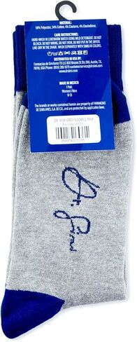 Dr. Simi Grey Crew Socks | Soft Cotton-Blend for Everyday Comfort | Unisex Size 8 to 13 | Breathable, Durable & Made in Mexico | Cozy Essentials with a Touch of Mexican Charm in Saudi Arabia