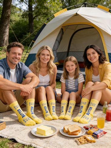 Butter Socks Funny Novelty Food Lover Socks for Women & Men in Kuwait