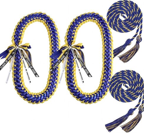 Tftafan Graduation Leis و Honor Honor Class من 2025 تخرج الشريط Lei قلادة التخرج قلادة مضفر هدية لتوفيات الطالب الهدايا in Kuwait
