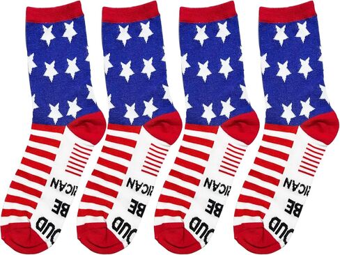2 Pairs American Flag Patriotic Socks, Stars and Stripes Design, One Size Fits US 6-11/Mothers Father Day Birthday/Christmas Gifts in Saudi Arabia