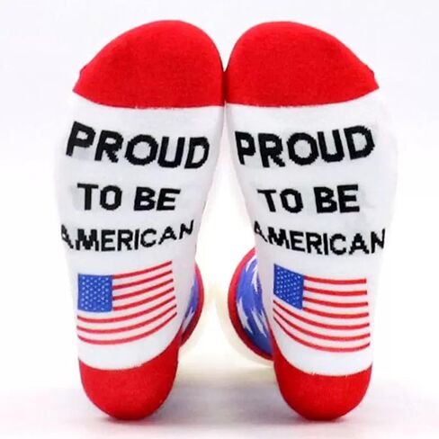 2 Pairs American Flag Patriotic Socks, Stars and Stripes Design, One Size Fits US 6-11/Mothers Father Day Birthday/Christmas Gifts in Saudi Arabia