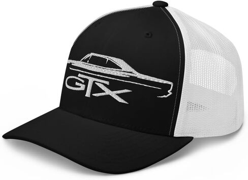 قبعة سائق شاحنة صورة ظلية لسيارة العضلات GTX 1968-1969 | قبعة Snapback شبكية مطرزة كلاسيكية كلاسيكية in Kuwait