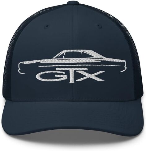 قبعة سائق شاحنة صورة ظلية لسيارة العضلات GTX 1968-1969 | قبعة Snapback شبكية مطرزة كلاسيكية كلاسيكية in Kuwait