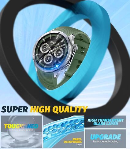 Orzero (3 Pack) Compatible for CMF Watch Pro 2 Tempered Glass Watch Screen Protector, with Auto Alignment Tool 9 Hardness High Definition Anti-Scratch Bubble Free in Kuwait