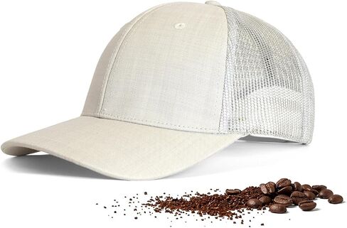 Elemental CoffeeThread Series Grind 6-Panel Trucker Hat, UPF 50+ Sun Protection, Breathable Mesh Back Adjustable Snapback Cap in Saudi Arabia
