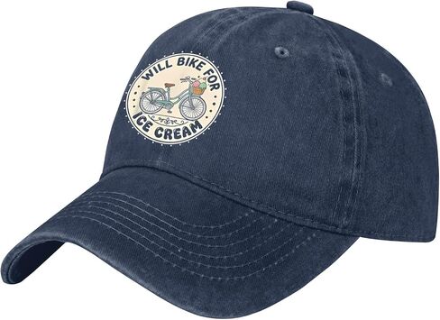 Will Bike for Ice-Cream Cute Classic Ice-Cream Lover Hat for Mom Cool Washed in Kuwait