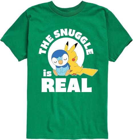 HYBRID APPAREL - Pokémon - The Snuggle is Real Pikachu and Piplup - Toddler & Youth Short Sleeve Graphic T-Shirt in Kuwait
