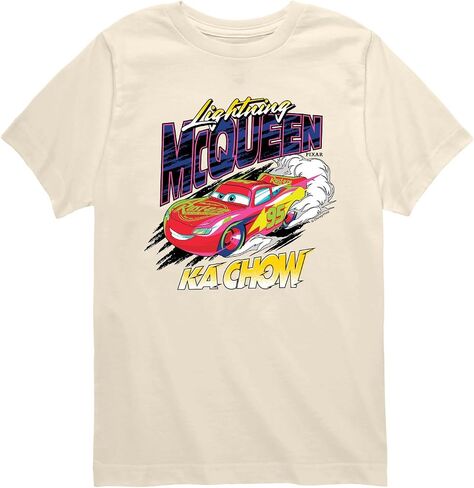 تي شيرت ديزني - Lightning McQueen Kachow - تي شيرت برسومات قصيرة الأكمام للأولاد الصغار in Kuwait