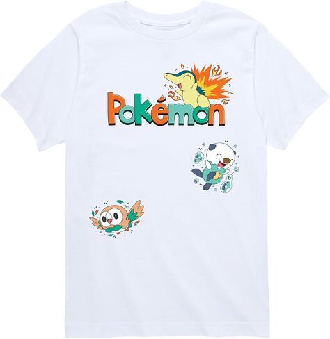 Pokémon - Rowlet, Cyndaquil, Oshawott - تي شيرت شبابي بأكمام قصيرة in Kuwait