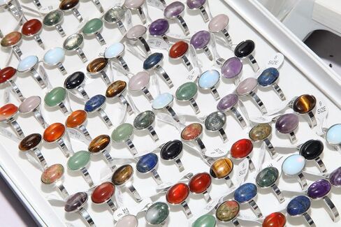 YITANA10PCS Crystal Rings Set, Bulk Crystals Jewelry, Stainless Steel Ring for Women, Gemstone Rings, Stackable and Personalized in Saudi Arabia