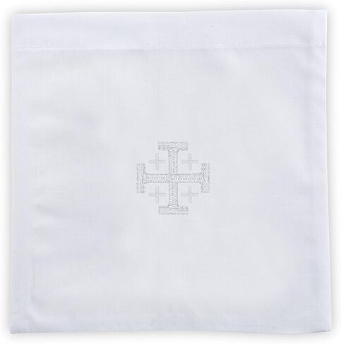 Trinity Church Supply Jerusalem Cross Chalice Pall with Insert Traditional Catholic Church Supplies, 7 Inch Square, Pack of 4 in Saudi Arabia