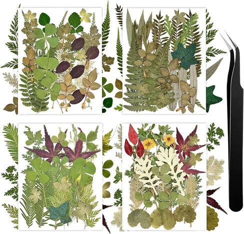 110+ Pcs Dried Flowers Leaves for Crafts, Real Pressed Flowers Dry Leaves for Resin Scrapbooking DIY Art Crafts Epoxy Resin Jewelry Mold Candle Soap Making Nails Décor in Saudi Arabia