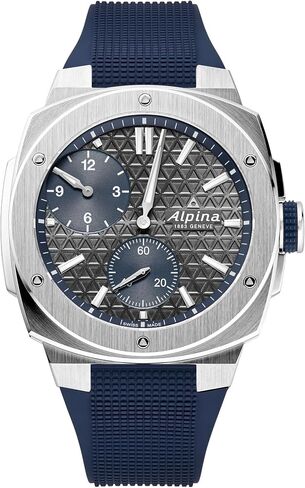 ساعة ألبينا للرجال Alpiner Extreme Regulator أوتوماتيكية سويسرية الصنع بسوار مطاطي، كريستال ياقوتي، 41 ملم، مقاومة للماء حتى عمق 200 متر in Kuwait