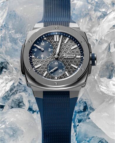 ساعة ألبينا للرجال Alpiner Extreme Regulator أوتوماتيكية سويسرية الصنع بسوار مطاطي، كريستال ياقوتي، 41 ملم، مقاومة للماء حتى عمق 200 متر in Kuwait