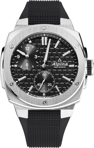 ساعة ألبينا للرجال Alpiner Extreme Regulator أوتوماتيكية سويسرية الصنع بسوار مطاطي، كريستال ياقوتي، 41 ملم، مقاومة للماء حتى عمق 200 متر in Kuwait