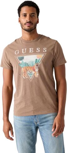 Guess Men's Eco Short Sleeve Tiger Spirit Tee in Kuwait