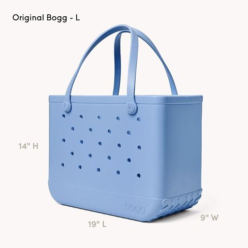 BOGG BAG Original, Large Tote (Carolina on My Mind) + Call Me Bogg (For Shore White) - 19in L x 9in W x 14in H - Beach, Pool, Boat, Sports - All Purpose EVA - Lightweight, Washable, Durable in Saudi Arabia