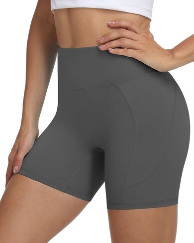 Moozava No Front Seam Womens 3"/5"/8" Workout Biker Shorts High Waisted Tummy Control Spandex Shorts for Yoga Running Gym in Saudi Arabia