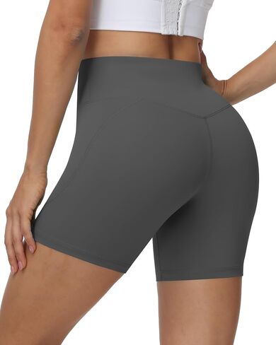 Moozava No Front Seam Womens 3"/5"/8" Workout Biker Shorts High Waisted Tummy Control Spandex Shorts for Yoga Running Gym in Saudi Arabia