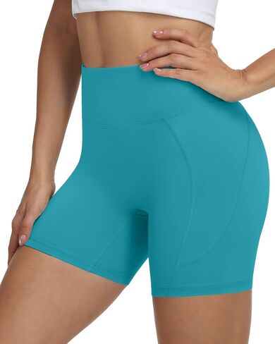Moozava No Front Seam Womens 3"/5"/8" Workout Biker Shorts High Waisted Tummy Control Spandex Shorts for Yoga Running Gym in Saudi Arabia